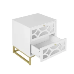 Averina 2 Drawers 45° Splicing White Mirror Front Nightstand With Storage -The Pop Home 12 Averina 2 Drawers 45° Splicing White Mirror Front Nightstand With Storage -The Pop Home -Umbra Home Decor Shop GUEST 338136ad 3fc0 4da5 9b7b 8e33d6186681