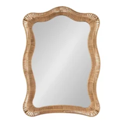 Kate & Laurel All Things Decor 26"X38" Rashana Rattan Wall Mirror Natural -Umbra Home Decor Shop GUEST 338f175b 4058 4776 bfdb 5efcdc359b3c