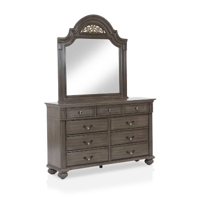 Pennings 9 Drawer Dresser With Mirror Gray - HOMES: Inside + Out 5 Pennings 9 Drawer Dresser With Mirror Gray - HOMES: Inside + Out - Image 5
