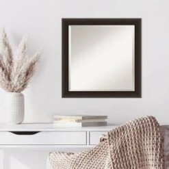 24" X 24" Beveled Romano Espresso Narrow Wood Wall Mirror - Amanti Art -Umbra Home Decor Shop GUEST 35f20e37 cb1d 4789 8d7a 82b2d131d162