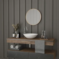 Merrick Lane Monaco Accent Mirror For Bathroom, Vanity, Entryway, Dining Room, & Living Room