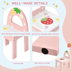 Costway Kids Vanity Princess Makeup Dressing Table Chair Set W/ Tri-fold Mirror Pink -Umbra Home Decor Shop GUEST 36465cf7 321c 4304 97ef 1840aadf60e8