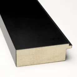 23" X 29" Non-Beveled Corvino Wood Bathroom Wall Mirror Black - Amanti Art