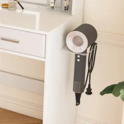 TOBILI Mirror Vanity Dressing Table With Lights For Women & Girls - 3-Color Adjustable Light Strips, 2 Large Drawers,Makeup Desk Bedroom Furniture