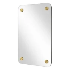 Uttermost Hamrick Frameless Rectangular Mirror With Soft Rounded Corners Brass Accents -Umbra Home Decor Shop GUEST 36a34dee dc9f 4092 a567 e93694a8e864