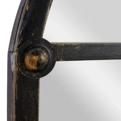 Metal Window Pane Inspired Wall Mirror With Arched Tops And Studs Black - Olivia & May -Umbra Home Decor Shop GUEST 3760ead8 83e0 4d0f a4ef abb338f4fcca