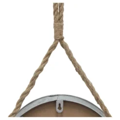 11.9" Suspended Round Galvanized Metal Wall Mirror With Rope Hanging Loop Brown/Silver - Stonebriar Collection 8 11.9" Suspended Round Galvanized Metal Wall Mirror With Rope Hanging Loop Brown/Silver - Stonebriar Collection -Umbra Home Decor Shop GUEST 3842fa65 12c2 47cc 8e26 41d99a6d5406