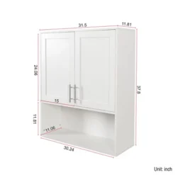 OUTSUPPLY Bathroom Mirror Cabinet, Two Door Wall Cabinet Bathroom Vanity Mirror Cabinet With Facial Tissues Slot And Multifunctional Storage Area -Umbra Home Decor Shop GUEST 38e61b33 0770 46b2 aa97 ceb718101037