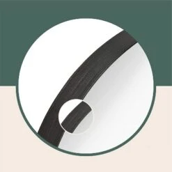 Hamilton Hills 24" X 36" Arched Top Corner Mirror With Black Frame