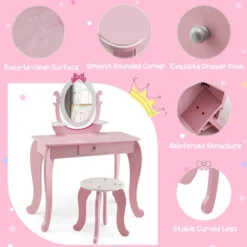 Costway Kid Vanity Table Stool Set With Adjustable Mirror Storage Drawer Makeup Pink 15 Costway Kid Vanity Table Stool Set With Adjustable Mirror Storage Drawer Makeup Pink -Umbra Home Decor Shop GUEST 3a03915c c18f 4dfe 8d5e 81a8d4aa7676