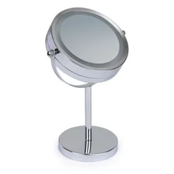 Elle Vanity Mirror With LED Lights 1x & 3x Magnification, Double-Sided LED Lighting Chrome Finish, Battery Operated 5.75-Inch Diameter -Umbra Home Decor Shop GUEST 3af7731b e1f5 474d 8c5a eef9239018ce