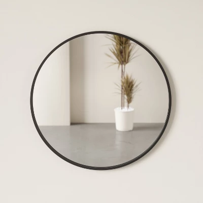37" Hubba Round Wall Mirror Black - Umbra 6 37" Hubba Round Wall Mirror Black - Umbra - Image 6