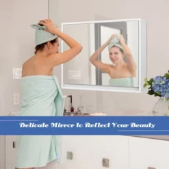 Costway Wall Mounted Bathroom Storage Cabinet Medicine Cabinet Organizer Shelf W/Double Mirror Door White -Umbra Home Decor Shop GUEST 3b3b2cd6 4be5 42a5 bff4 dd6591766435