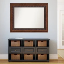 48" X 37" Non-Beveled Decorative Bathroom Wall Mirror Bronze - Amanti Art -Umbra Home Decor Shop GUEST 3b450aa4 a921 4707 ab5f 5493b2a6583d