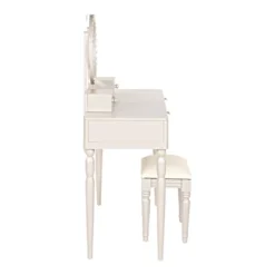 Luxury Makeup Vanity Desk Set With Stool, Vanity Table Dressing Table With Height-Adjustable Mirror & 4 Drawers, Champagne/Silver-ModernLuxe -Umbra Home Decor Shop GUEST 3bd46c62 d063 41d0 b56b 954d327f7762