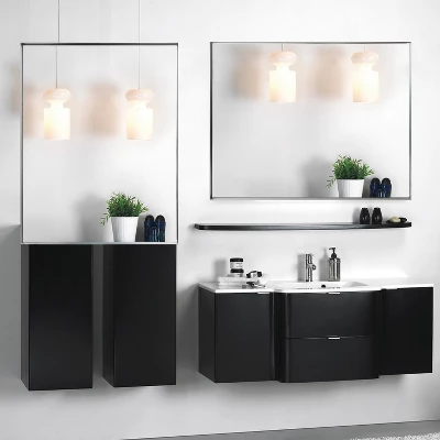40x30inch Silver Rectangular Wall-mounted Beveled Bathroom Mirror,Square Angle Metal Frame Wall Mounted Bathroom Mirrors For Wall 4 40x30inch Silver Rectangular Wall-mounted Beveled Bathroom Mirror,Square Angle Metal Frame Wall Mounted Bathroom Mirrors For Wall - Image 4