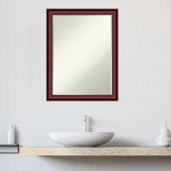 Amanti Art Rubino Cherry Scoop Petite Bevel Wood Bathroom Wall Mirror 27 X 21 In. -Umbra Home Decor Shop GUEST 3c1fb9e8 89d3 4cff 85cb 0d8216183904