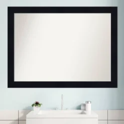 42" X 31" Non-Beveled Shiplap Navy Wood Bathroom Wall Mirror - Amanti Art -Umbra Home Decor Shop GUEST 3ce8c2c7 d074 41e2 a2bf 4f9fd4dad33b