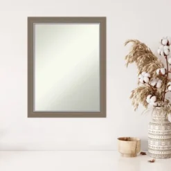 21" X 27" Non-Beveled Eva Brown Narrow Wall Mirror - Amanti Art -Umbra Home Decor Shop GUEST 3d0491b4 3727 4c28 9f69 d9ce911bf71e