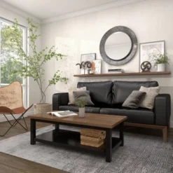 Industrial Metal Wall Mirror Gray - Olivia & May -Umbra Home Decor Shop GUEST 3d3de195 bc4d 49d7 b6f5 aa9aad7f0362