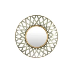 Round Metal Wall Mirror With Gold And Galvanized Finish - Storied Home -Umbra Home Decor Shop GUEST 3d7f946c d6ca 4964 985b 7e62d008e28b