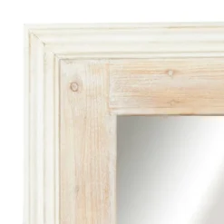 Rectangle Farmhouse Wood Wall Mirror White - Olivia & May