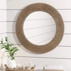 Round Cove Jute Decorative Wall Mirror Natural - Madison Park -Umbra Home Decor Shop GUEST 3e6bec87 9ae8 4e79 88df 9efef0f16d45