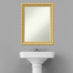 Amanti Art Versailles Gold Petite Bevel Wood Bathroom Wall Mirror 28 X 22 In. -Umbra Home Decor Shop GUEST 3f4c3e73 ab6d 410a 9507 2ed116df18c6