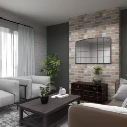 Metal Window Pane Inspired Wall Mirror With Arched Top Black - Olivia & May 33 Metal Window Pane Inspired Wall Mirror With Arched Top Black - Olivia & May -Umbra Home Decor Shop GUEST 4086cd9a 63cd 4537 95fb 2fed2780073c