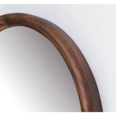 20" X 65" Wood Arched Floor Mirror Walnut - Threshold™ Designed With Studio McGee 2 20" X 65" Wood Arched Floor Mirror Walnut - Threshold™ Designed With Studio McGee - Image 2