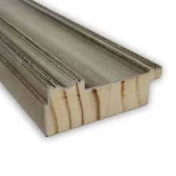 34" X 28" Non-Beveled Mezzanine Antique Narrow Wood Bathroom Wall Mirror Silver - Amanti Art