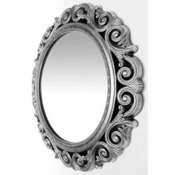 22" Round Wall Mirror Antique Silver - Infinity Instruments -Umbra Home Decor Shop GUEST 4114cb9d 078e 482f aa6f a7d27356d322