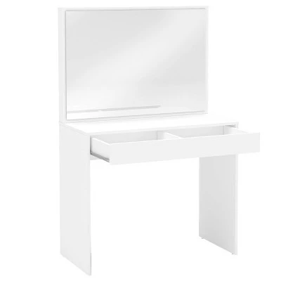Virginia Vanity With Mirror White - Polifurniture 1 Virginia Vanity With Mirror White - Polifurniture