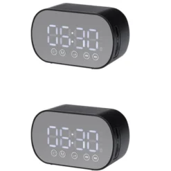 REGALWOVEN 2 Pcs Digital Mirror FM Radio Speaker Small Dual Alarm Clock 3.3 X 2 X 1.6 Inches -Umbra Home Decor Shop GUEST 41554b56 98c3 4c98 8923 221e04519e6b