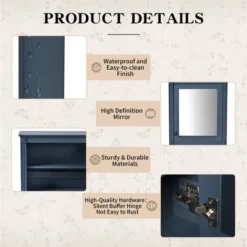 24'' X 27'' Wall Mounted Bathroom Storage Cabinet With Mirror, Medicine Cabinet With Height Adjustable Shelf, Over The Toilet Space Saver Cabinet -Umbra Home Decor Shop GUEST 41719880 120e 4511 ae1b effca9f00af6