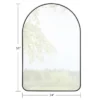 Yehudi Arch Wall Mirror For Bathroom 24"x 36" Inch Bathroom Mirror With Metal Frame Round Corner For Wall Decoration - The Pop Home