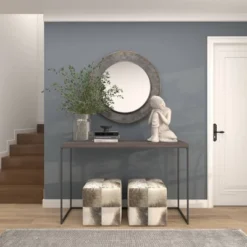 Industrial Metal Wall Mirror Gray - Olivia & May -Umbra Home Decor Shop GUEST 41b0cdda 582f 4c56 ae9a c515236057b4