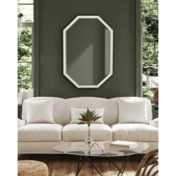 Oakhurst Octagon Wall Mirror White - Kate & Laurel All Things Decor -Umbra Home Decor Shop GUEST 42410ce2 0413 46a2 9c86 47ed42e46bcb