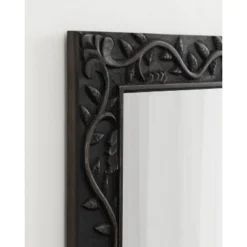 Kate & Laurel All Things Decor 24"x32" Natesa Carved Wood Mirror -Umbra Home Decor Shop GUEST 4275e830 d760 45a2 b6ed d33c457ac3d8