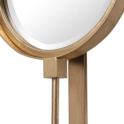 Uttermost Modern – Button Gold Mirror 59.875" X 9.875" Slim Iron & Glass Wall Accent 5 Uttermost Modern – Button Gold Mirror 59.875" X 9.875" Slim Iron & Glass Wall Accent - Image 5