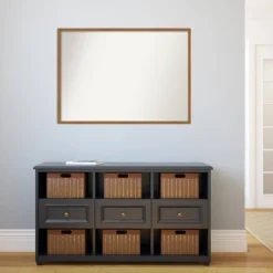 39" X 28" Non-Beveled Carlisle Blonde Narrow Wood Wall Mirror - Amanti Art -Umbra Home Decor Shop GUEST 433ab61a ca7a 42b4 8181 f1afa9928953