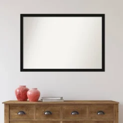 38" X 26" Non-Beveled Avon Black Narrow Wall Mirror - Amanti Art -Umbra Home Decor Shop GUEST 4375eac0 66fc 4f55 8a15 fd83030a5ba0