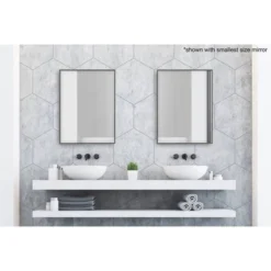 25" X 37" Rhodes Framed Wall Mirror Dark Silver - Kate And Laurel -Umbra Home Decor Shop GUEST 4418d630 82fc 4254 9f72 a4d814e4d446