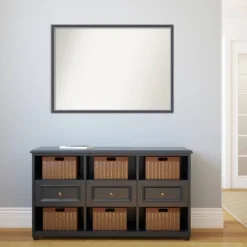 40" X 29" Non-Beveled Eva Thin Bathroom Wall Mirror Black - Amanti Art -Umbra Home Decor Shop GUEST 44cedf7e 9ff0 4445 8255 693f7a6bc290