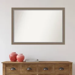 39" X 27" Non-Beveled Eva Brown Narrow Wall Mirror - Amanti Art -Umbra Home Decor Shop GUEST 44cfb20e f978 4dec 9422 6a8532c2b592