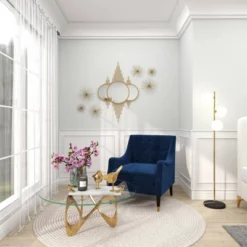 Contemporary Iron Wall Mirror Gold - CosmoLiving By Cosmopolitan -Umbra Home Decor Shop GUEST 44f91386 dc23 482d 8d0e 72273ef9860a