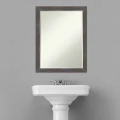 Amanti Art Woodridge Rustic Grey Petite Bevel Wood Bathroom Wall Mirror 27 X 21 In. 14 Amanti Art Woodridge Rustic Grey Petite Bevel Wood Bathroom Wall Mirror 27 X 21 In. -Umbra Home Decor Shop GUEST 450a9ffd 756a 4a25 b6e7 7070e6e9aa50