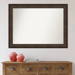 44" X 33" Non-Beveled Ridge Bronze Bathroom Wall Mirror - Amanti Art 13 44" X 33" Non-Beveled Ridge Bronze Bathroom Wall Mirror - Amanti Art -Umbra Home Decor Shop GUEST 4546a453 a519 4c21 9be2 a16cd8e8d4d1
