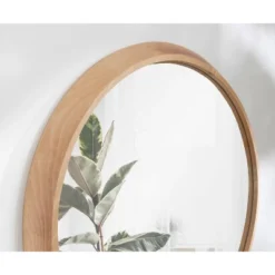 24" X 2" Uldrich Wood Framed Decorative Wall Mirror Natural - Kate & Laurel All Things Decor -Umbra Home Decor Shop GUEST 4642cd3e 09f2 48de ae8c f6359d0535df