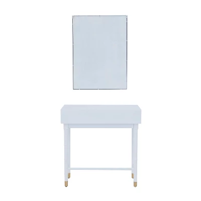 Set Of 2 Traditional Wood Console Tables With Mirror White - Olivia & May 2 Set Of 2 Traditional Wood Console Tables With Mirror White - Olivia & May - Image 2